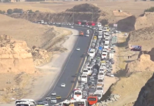ترافیک سنگین در جاده  ایلام به مهران