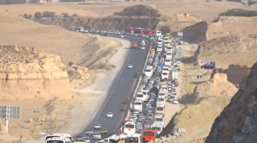 ترافیک سنگین در جاده  ایلام به مهران