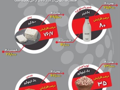 تیغ جراحی اقتصادی بر گلوی خانوار ایرانی: گرانی سرسام آور غذا + اینفوگرافی