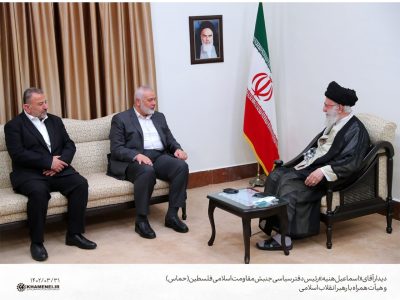 دیدار رئیس دفتر سیاسی حماس و هیأت همراه با رهبر انقلاب اسلامی
