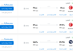 قیمت بلیط هواپیما تهران-نجف، امروز ۱۰ مرداد ۱۴۰۳ – پایگاه خبری و تحلیلی خبرنگار پایگاه خبری و تحلیلی امین ارسباران