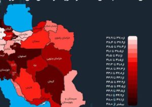 جابجایی شاخص فلاکت در نقشه ایران