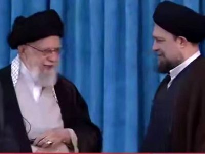 لحظه دیدار رهبر انقلاب با سیدحسن خمینی/ ویدئو