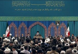 ملت ایران این جرئت را دارد که بگوید آمریکا متجاوز، مستکبر و دروغگوست و مرگ بر آمریکا/ به اذن خداوند غزه بر رژیم صهیونیستی و رژیم آمریکا پیروز می‌شود/ ویدئو