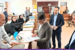 دیدار فرماندار اهر به کارکنان و مدیریت اداره امور مالیاتی شهرستان اهر