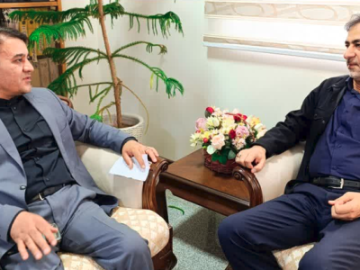 دیدار دکتر احمدی فرماندار اهر با دکتر عظمایی مدیرعامل مس سونگون