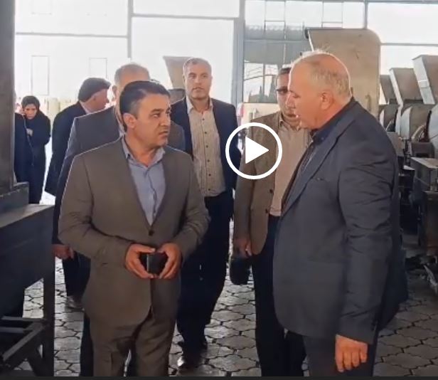 بازدید دکتر احمدی فرماندار اهر از کارخانجات و واحدهای تولیدی شهرک صنعتی اهر