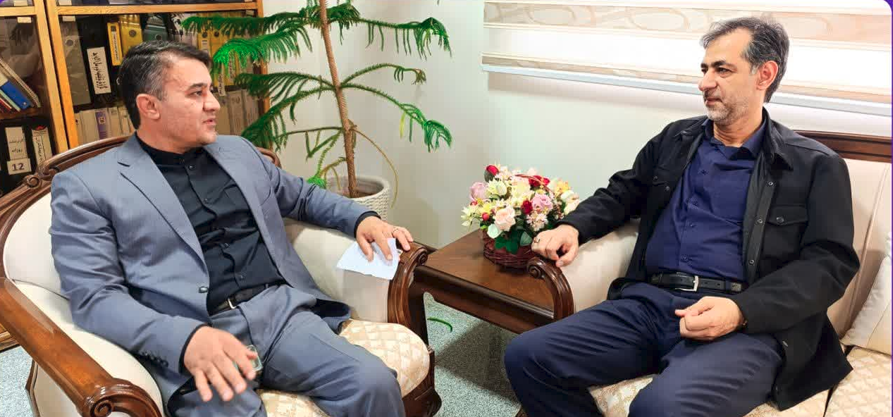 دیدار دکتر احمدی فرماندار اهر با دکتر عظمایی مدیرعامل مس سونگون