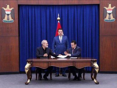 تفاهم امنیتی مشترک ایران و عراق امضا شد/ دیدار لاریجانی با نخست وزیر و رئیس جمهور عراق