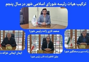 انتخابات هیئت رئیسه شورای اسـلامی شـهر اهر در سـال پـنجم