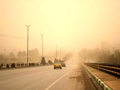 ۷ساعت «بنفش» در تهران؛ گرد و خاک «صالحیه» آسمان پایتخت را بهم ریخت