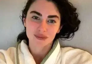 جنجال نسرین جوادزاده با حوله حمام!