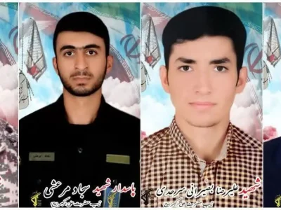 تصاویر شهدا حادثه تروریستی شب گذشته منطقه لار