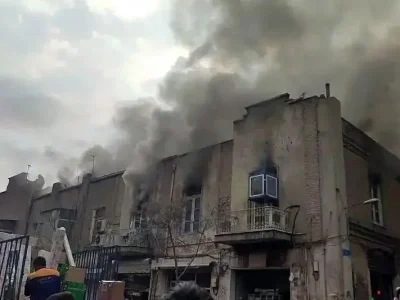 گراند هتل در آتش سوخت